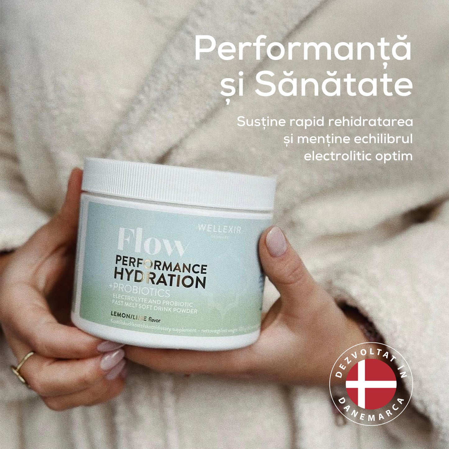 Rehydration salts with electrolytes, vitamins and probiotics - lemon and lime - 300g, 60 servings