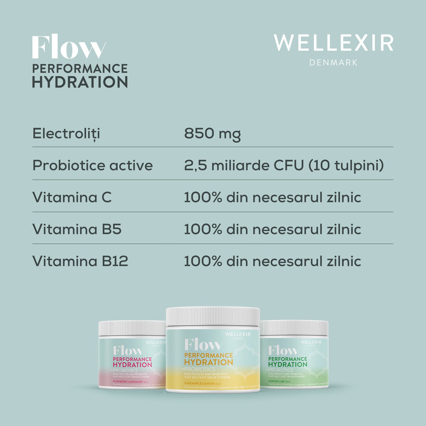 Rehydration salts with electrolytes, vitamins and probiotics - pineapple and lemon - 300g, 60 servings