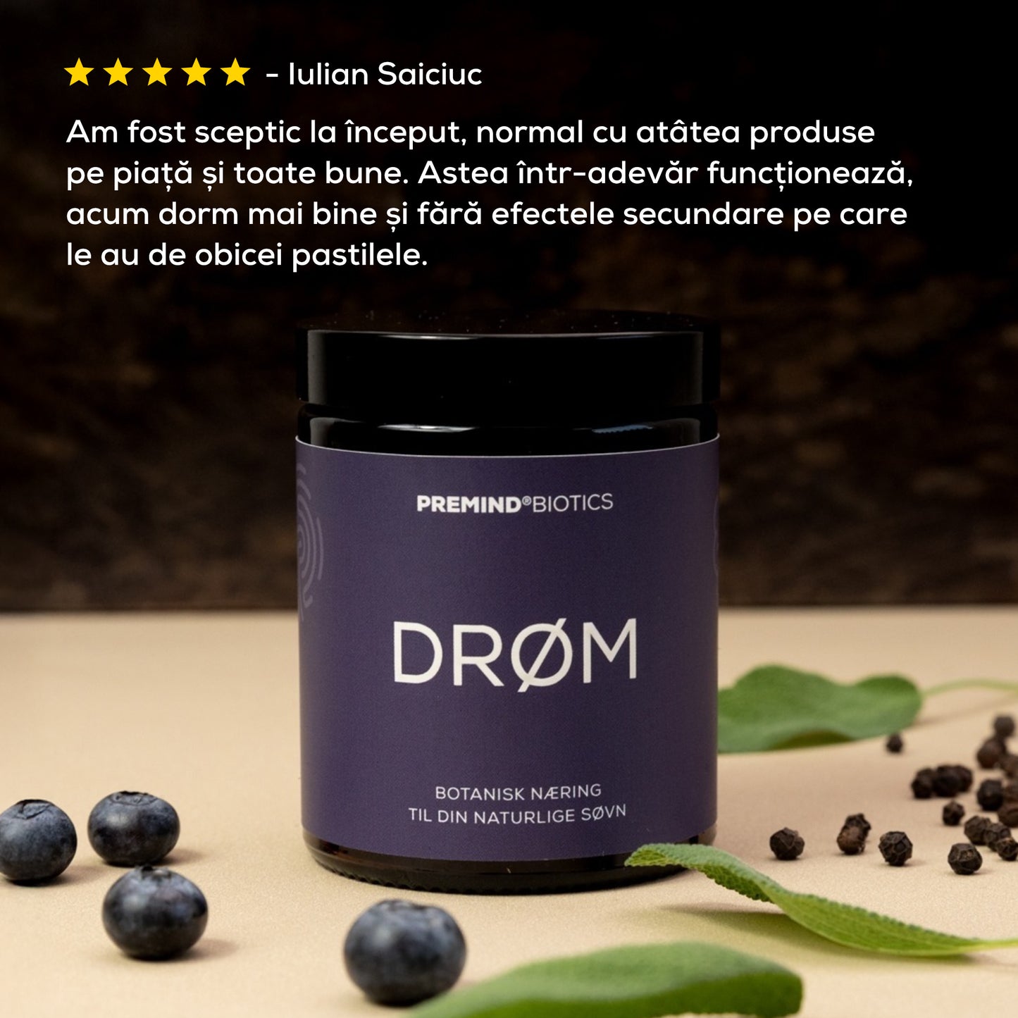 Prebiotice DRØM – Supliment alimentar pentru somn și relaxare