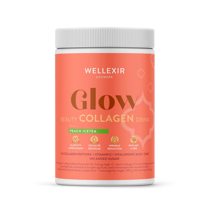 Hydrolyzed Collagen with essential vitamins and hyaluronic acid - Peach Ice Tea - 360g, 60 servings