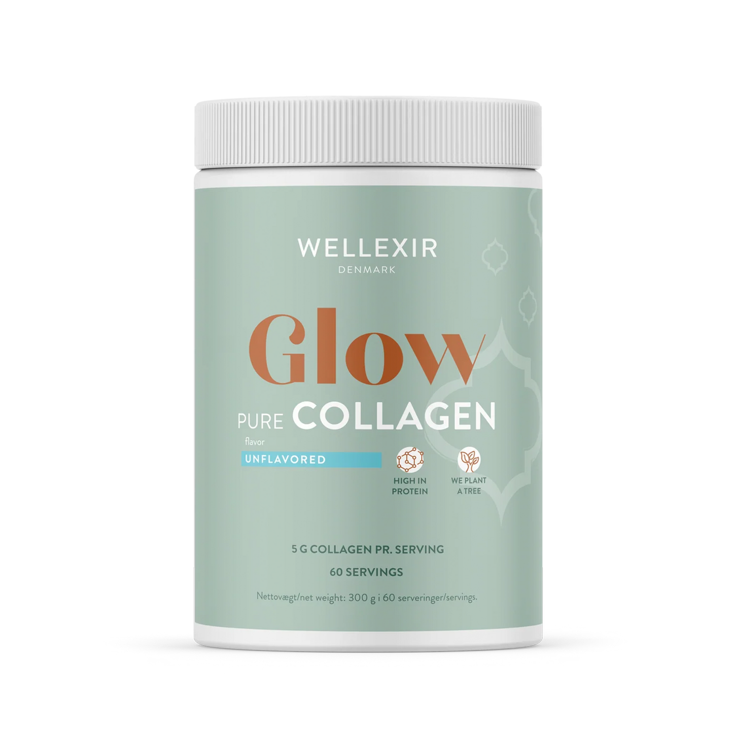 Hydrolyzed Collagen - Glow Pure Collagen - no added flavors - 300g, 60 servings