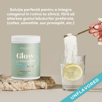 Hydrolyzed Collagen - Glow Pure Collagen - no added flavors - 300g, 60 servings