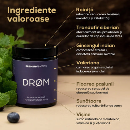 Prebiotice DRØM – Supliment alimentar pentru somn și relaxare